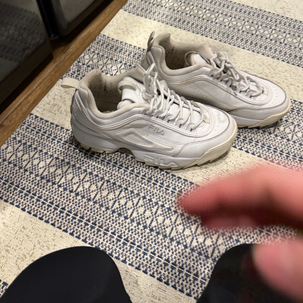 Fila Cream Athletic Shoes